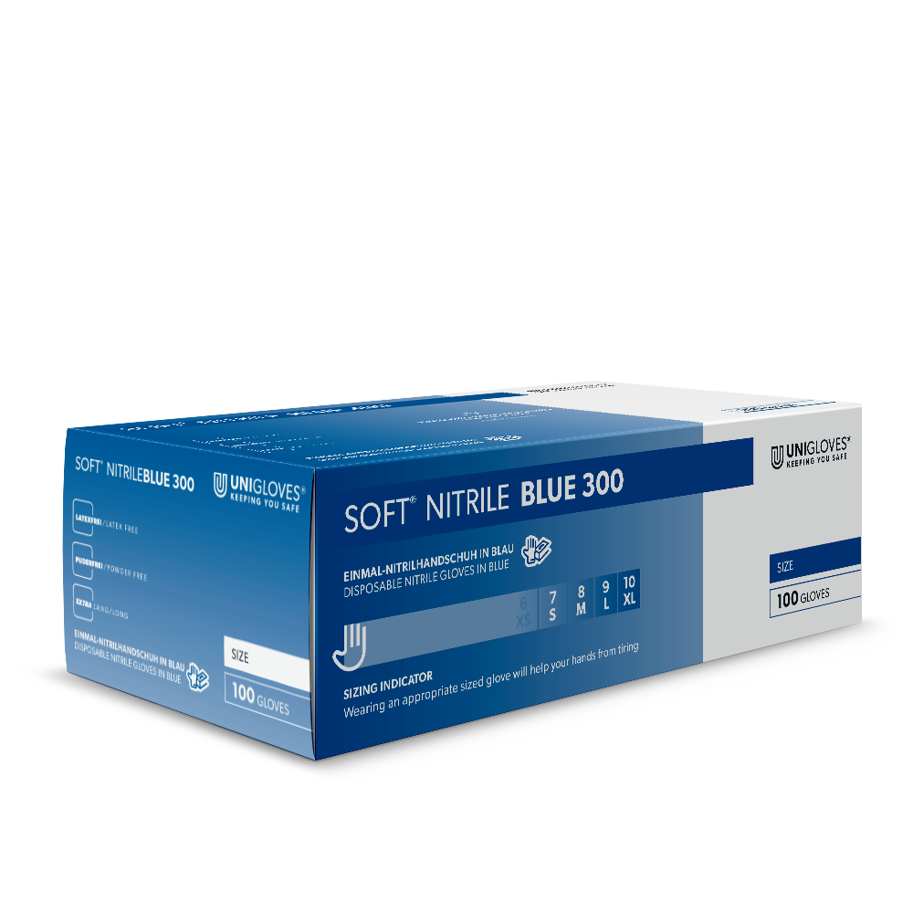 Unigloves SOFT® NITRILE BLUE 300