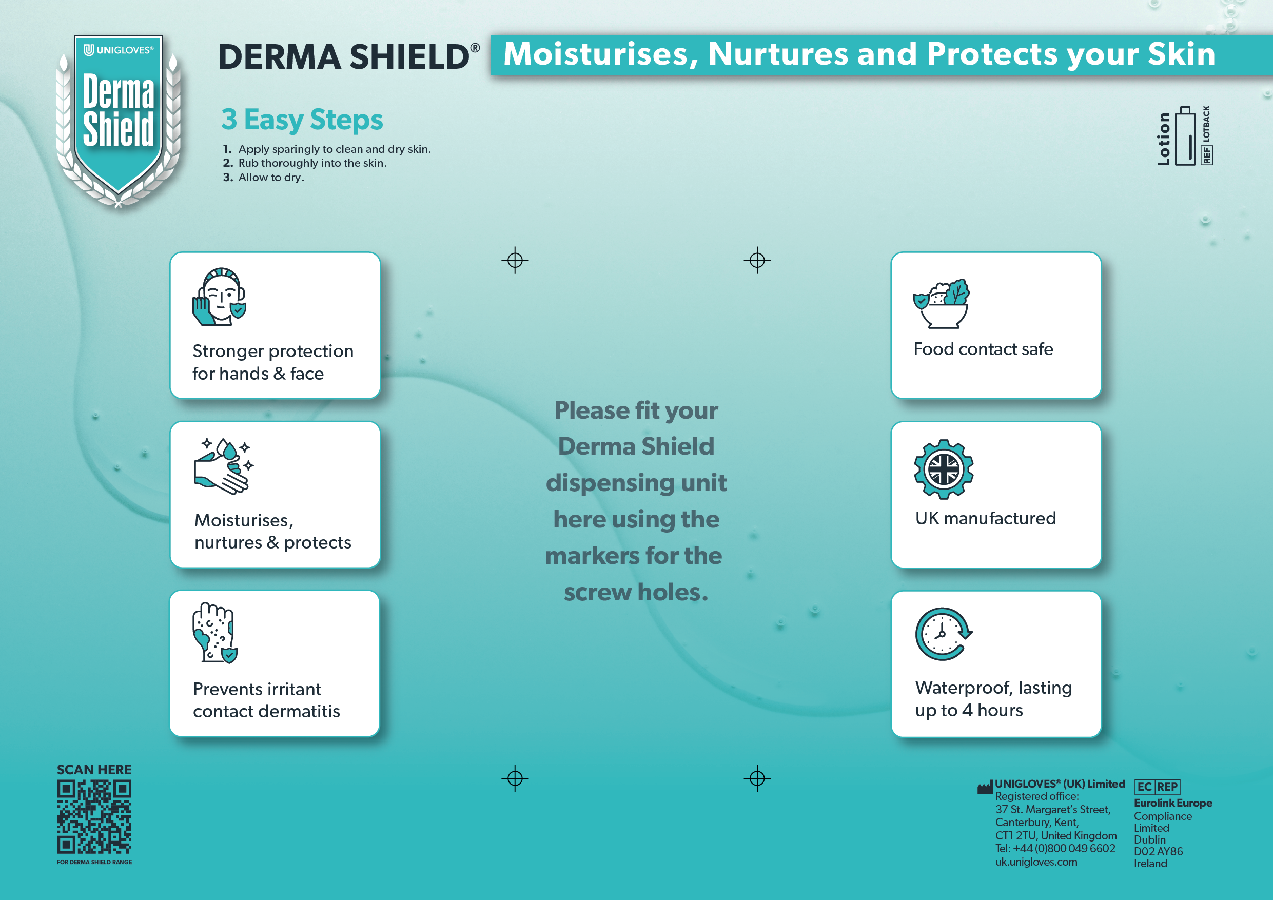 Derma Shield Lotion A3 Educational Backboard